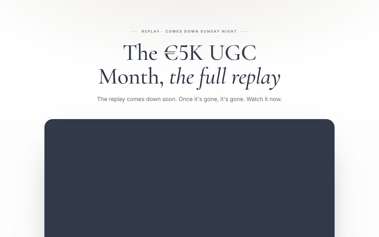 Replay + application preview