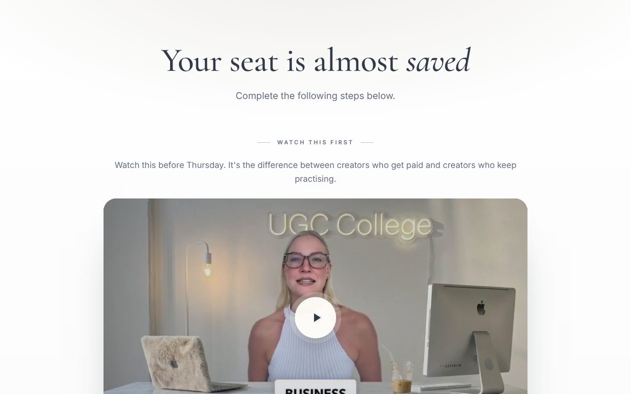 Thank-you page preview